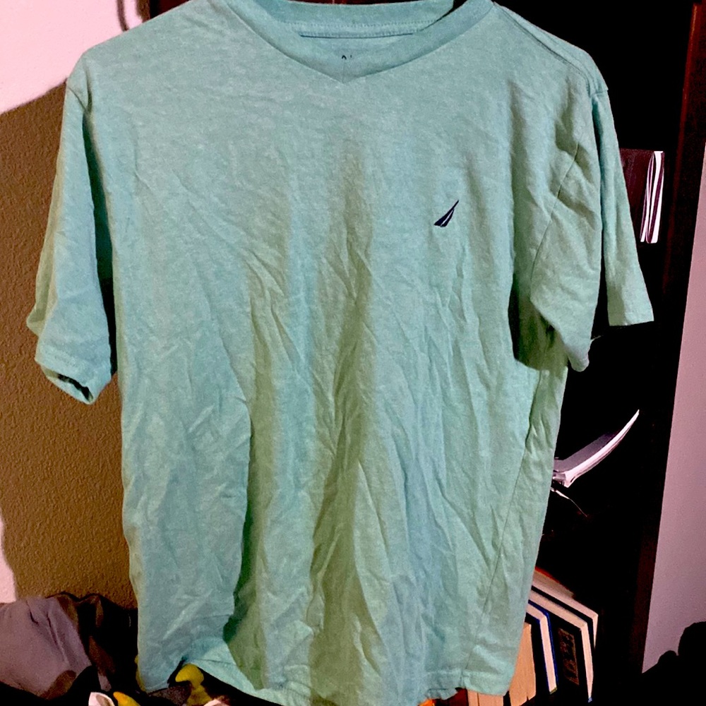 Turquoise Nautica mens xl vneck t shirt